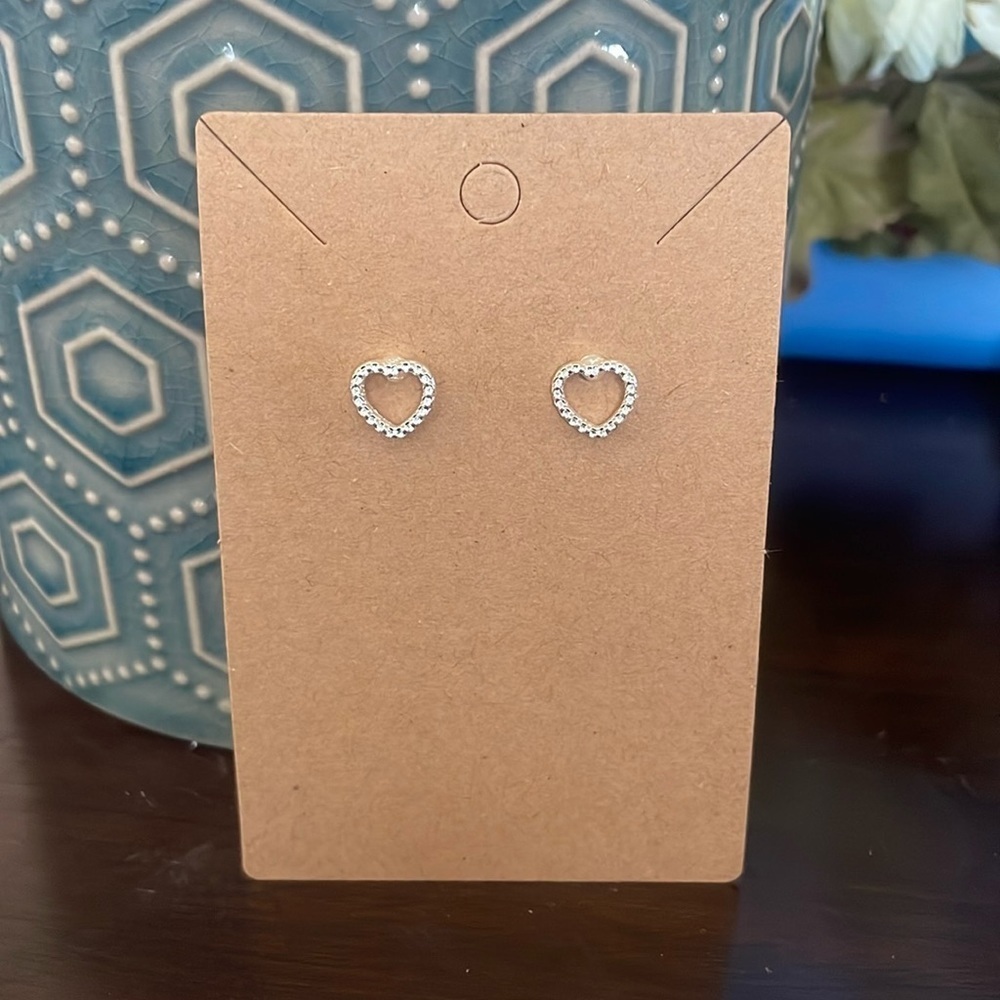 Silver Heart Fashion Earrings